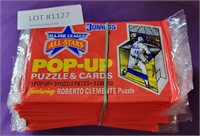 APPROX 20 DONRUSS POP UP PUZZLE & CARD PACKS