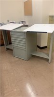 2 sided drafting tables with drawers 78 inches