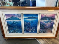 3p Robert Nelson Ocean Lithographs in Single Frame