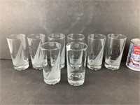 9 verres vintages gravés de voiliers