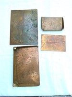Mixed LOT Engraved Copper Plates