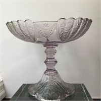 SHELL & TASSEL PRESSED GLASS COMPOTE / BOWL EAPG