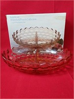 American Whitehall/Peach Collection Relish Dish