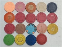 19 Vintage Casino Chips