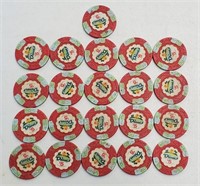 21 Dunes $5 Red Casino Chips