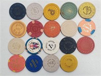 19 Vintage Casino Chips