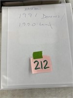 Baseball cards in binder
