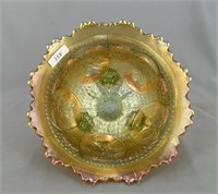 Horse Medallion ftd nut bowl - lime green