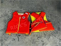 adult & child's life vests
