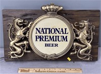 National Premium Beer Light Up Advertising Sign
