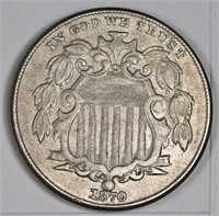 1870 Shield Nickel AU Grade