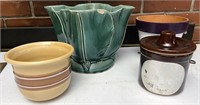 Brush Pottery planter damaged and more