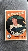 1959 Topps Gil Mcdougald - York Yankee