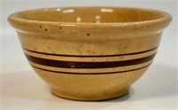 GREAT ANTIQUE YELLOWWARE SMALL MIXING BOWL