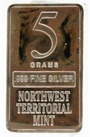 Northwest Territorial Mint 5 Gram Silver Bar