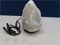 White 8" Salt Rock Accent Relaxing Lamp