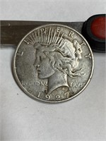 1927 S peace silver dollar
