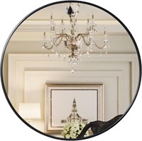 Black Round Mirror 20 inch