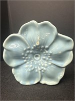 Blue ceramic flower wall pocket l, McCoy (?)