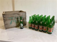 7 up crate and 25 bottles. 24  same.1 different