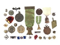 25+ Pins, Medals, Fobs, Tags 1968 RNC, Army Serv +