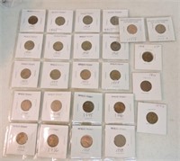 Lot of 25 Lincoln wheat cents