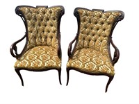 2 MHG FRENCH FIRESIDE CHAIRS