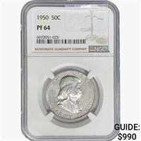 1950 Franklin Half Dollar NGC PF64