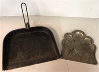 Lot w/ Vintage Dust Pans, One w/ Ornate Design