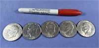 (5) 1970'S EISENHOWER DOLLAR COINS