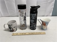 4 Marilyn Monroe Water Bottles & Coffee Mugs