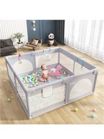 $93 EAQ Baby Playpen 59''x59'', Large Baby Playard