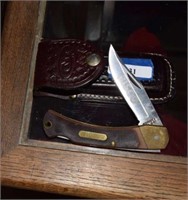 Schrade Old Timer Pocket Knife with Leather Case