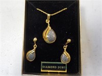 Diamond Dust necklace and earring set