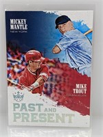 2018 Diamond Kings Mickey Mantle Mike Trout #PP8