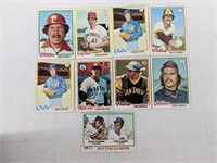 1978 Topps (9 Cards HOF's)