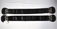 2 Black Leather 30" Dressage Saddle Girths