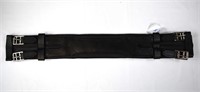 28" English Black Leather Dressage Girth