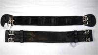 2 Black Leather 28" Dressage Saddle Girths