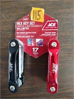 17-pc ACE HEX Key Set; MM & SAE