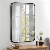 12x16 Inch Black Wall Mirror