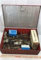 Metal Toolbox with Assortment of Old Wrenches