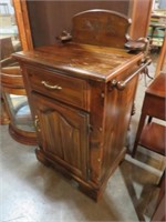 SOILD PINE 1 DOOR/1 DRAWER WASH STAND