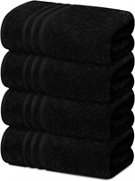 4pc Black Towels 100% Cotton 27x54