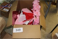 box of valentine decor