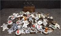 (100) Metal Cookie Cutters & Butter Wafer Tin