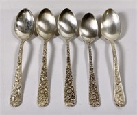 Sterling silver 158g. Stieff Rose - 5 teaspoons