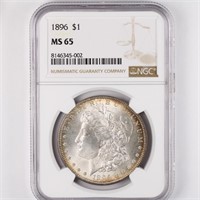 1896 Morgan Dollar NGC MS65