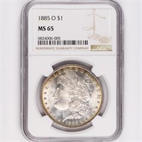 1885-O Morgan Dollar NGC MS65