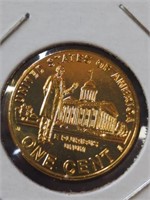 24k gold-plated 2009 d Lincoln penny